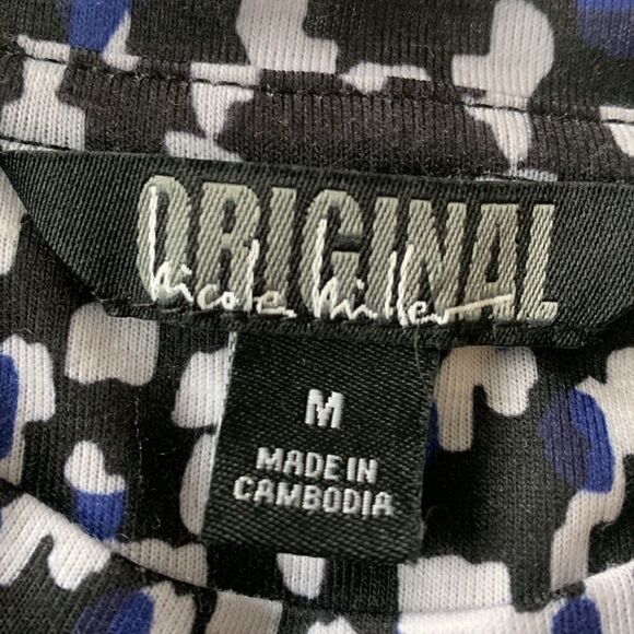 NICOLE MILLER. Original dress with knit, great near new, polyester/spandex, Med - Picture 7 of 15